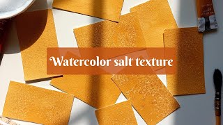 Watercolor salt technique to create texture [upl. by Hung495]