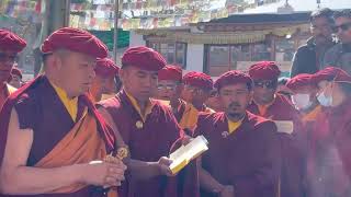 His Eminence Drukpa Thuksey Rinpochey performed sabchok amp Archok rituals at Leh Chowkang vihara [upl. by Garlaand]