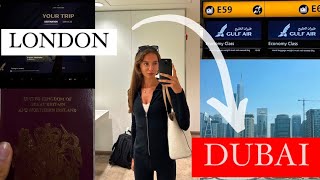 FLY GULF AIR ECONOMY CLASS WITH ME🛫London Heathrow to Dubai Vlog travelvlog gulfair dubaivlog [upl. by Elorac970]