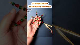 DIY snowflake Christmas ornament BeadsArt beadsart christmasornaments festival shorts short [upl. by Peggie]