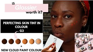 IS GLOSSIER WORTH IT DARK SKIN Glossier Perfecting Skin Tint Stretch Concealer Review [upl. by Coppola]