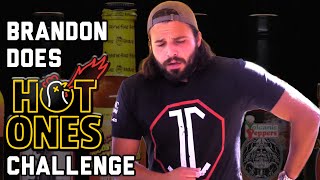 Brandon Herrera Suffers Doing the “Hot Ones” Challenge [upl. by Amby]