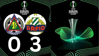 CS Petrocub vs Rapid Wien 03 Highlights  Conference League  20242025 [upl. by Ellivro]