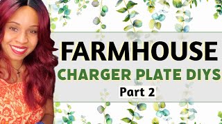 Dollar Tree charger plate DIY decor ideas  Farmhouse Decorating Ideas 2024 [upl. by Adria299]