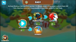 Monkey Meadow  EASY MODE PRIMARY ONLY MEDAL  Bloons TD 6 [upl. by Prudhoe]