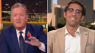 quotWhy Are You LAUGHINGquot  Piers Morgan Rips Into Man Who Tore Down Israeli Hostage Posters [upl. by Nosna102]