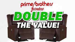 Buy a recliner… and get one free ONLY at Prime Brothers Furniture in Bay City [upl. by Relluf]