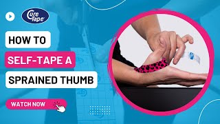 How to Tape Skier’s Thumb or a Sprained Thumb » Kinesiology Taping Instructions » CureTape [upl. by Lehcar165]