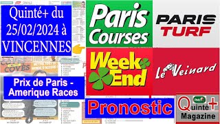 PRIX DE PARIS VINCENNES quinté du 25 février 2024 [upl. by Gavin]