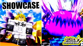 SHOWCASE DE MELIODAS 7 ESTRELLAS MUCHO MEJOR QUE GOD BLACK FUSION 🤔 EN ASTD  ROBLOX [upl. by Toolis]