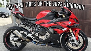 New tires on my 2023 S1000RR [upl. by Anaihsat179]