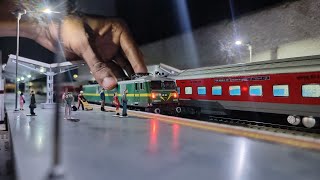 Night scene of Indian Railways Station Model ● Train Announcement At Station [upl. by Smada340]