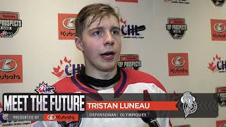 2022 Top Prospects Game  PostGame Interviews  Tristan Luneau [upl. by Alicea]