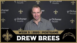 Drew Brees Postgame Interview  SaintsChargers Week 5 2020 [upl. by Leventhal]