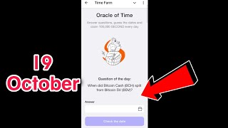 When did Bitcoin Cash BCH split from Bitcoin SV BSV Question Of the Day Time Farm 19 October [upl. by Fernanda93]