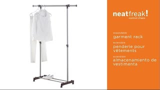 7813 neatfreak Expandable Garment Rack assembly instructions [upl. by Eilis189]