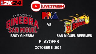 LIVE NOW BRGY GINEBRA vs SAN MIGUEL BEERMEN  PBA SEASON 49  October 8 2024  CPU vs CPU [upl. by Ainessej]