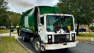 Rebody Garbage Truck WM McNeilus Rear Loader on an Advanced Disposal Mack MR [upl. by Alvarez100]