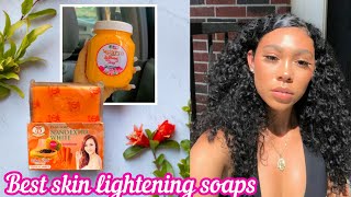 10 best lightening soaps for a glowing skin Top whitening soaps [upl. by Enialedam166]