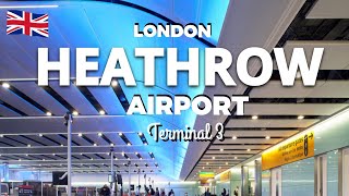 HEATHROW AIRPORT  TERMINAL 3  Departure Hall Zones AG  Duty Free Shops  Gates  4K Walking Tour [upl. by Hsac]