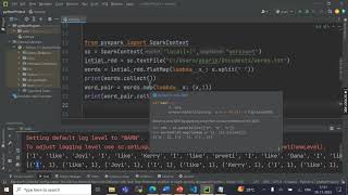 Wordcount problem in pysaprk  FLATMAP VS MAP  Lec 9 [upl. by Orips719]