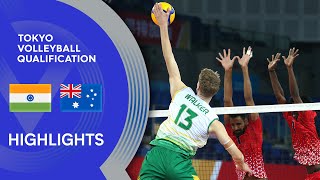 India vs Australia  Highlights  AVC Mens Tokyo Volleyball Qualification 2020 [upl. by Annaya]