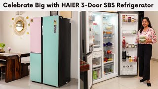 Stylish and Colourful HAIER Vogue Series 598L Refrigerator with 3 Doors  Perfect Kitchen Companion [upl. by Yehus372]