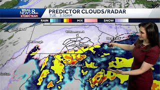 Monday update Hourbyhour snow projections for SouthCentral Pennsylvania [upl. by Yelhsa]