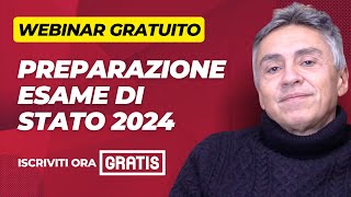 Webinar gratuito preparazione Esame di Stato 2024 Architetti e Ingegneri Civili Ambientali [upl. by Lawson]