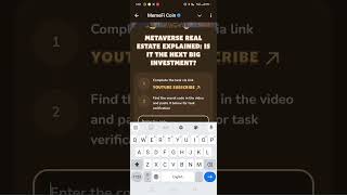 Metaverse Real Estate Explained Is It the Next Big Investment Memefi Today New Code November 7 [upl. by Gilberto]