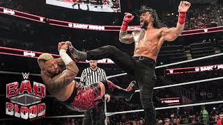 Cody Rhodes amp Roman Reigns vs The Bloodline Bad Blood 2024 highlights [upl. by Esyla]