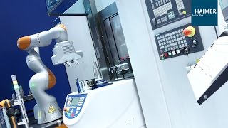 Automation of HAIMER Tool Dynamic TD Automatic with KUKA flexFELLOW [upl. by Luapnoj]