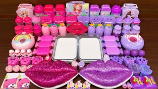 PINK vs PURPLE Mixing Random into GLOSSY Slime  Satisfying Slime Video 461 [upl. by Odlavu]