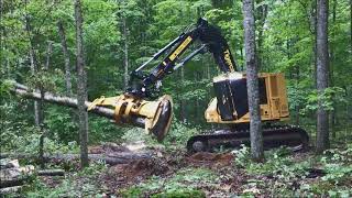 Tigercat X822D Feller Buncher  Woodland Equipment Inc [upl. by Einaej]