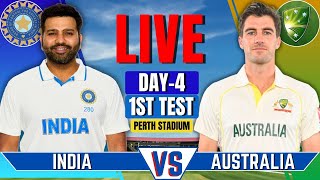 India vs Australia 1st Test Day 4  IND vs AUS Live Match  Live Cricket Match Today  IND vs AUS [upl. by Girand]