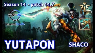 【JPサーバーGM】DFM Yutapon シャコShaco VS モルガナMorgana SUP  Patch147 JP Flex Ranked【LoL】 [upl. by Anneliese]