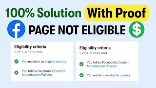 Facebook Page not eligible violation  100 working solution facebook monetization [upl. by Scully]