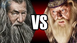 GANDALF VS DUMBLEDORE  BATALHA MORTAL  Ei Nerd [upl. by Annahavas644]