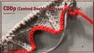 CDDp Purl Side Creating the Centred Double Decrease on the Purl Side [upl. by Mcleod]