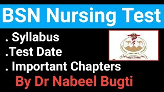 BSN Nursing Test date and syllabus [upl. by Ellerret174]