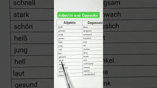 Adjectiv und opposite  Learn German  German for beginners  B1 Deutsch [upl. by Nylad]