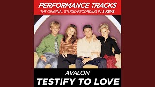 Testify To Love Key Of CD Premiere Performance Plus [upl. by Ilecara]