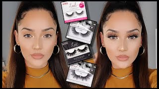 New Kiss Eyelashes TryOn Haul  Drugstore Lashes [upl. by Natsirhc]