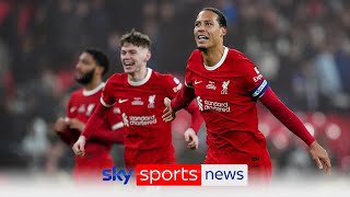 Lastgasp Virgil Van Dijk header seals Carabao Cup win for Liverpool against Chelsea [upl. by Naz116]