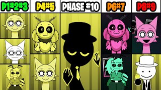 Mix of EVERY Monster VOICE From Incredibox MUSTARD All Phases 110 Comparison [upl. by Aidnyl572]