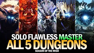 Solo Flawless Master All 5 Dungeons Destiny 2 [upl. by Desdemona243]