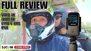 ACTION CAM TERBAIK DI HARGANYA VIDEO SUPER STABIL MANTAP BUAT MOTOVLOG  REVIEW SJCAM C200 PRO [upl. by Eetnahc100]