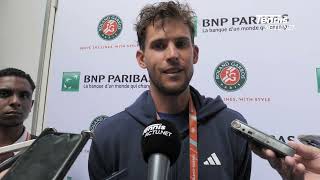 Tennis  RolandGarros 2024  Dominic Thiem  quotI didnt deserve a wild cardquot [upl. by Ilyse]