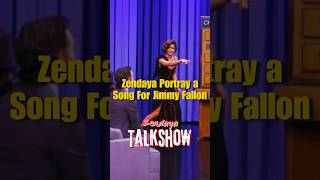 Zendaya Portray a Song For Jimmy Fallon zendaya jimmyfallon talkshow [upl. by Tabber]