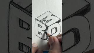 How to draw ✍️ 3letters in cubic form shortsfeed shortsvideo shorts [upl. by Ravo369]